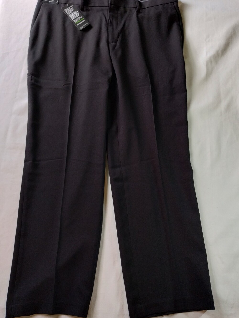 Haggar Black Flat-Front Dress Pants